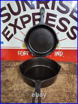 Griswold 80 Cast Iron Double Hinged Skillet Pan Large Block Logo 1102-3 Flat