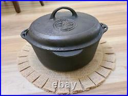 Griswold #8 Cast Iron Dutch Oven with Large Button Logo 1278 & 1288 Restored