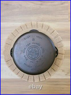 Griswold #8 Cast Iron Dutch Oven with Large Button Logo 1278 & 1288 Restored