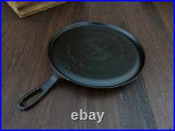 Griswold #8 Cast Iron Griddle With Large Block Logo Professionally Restored