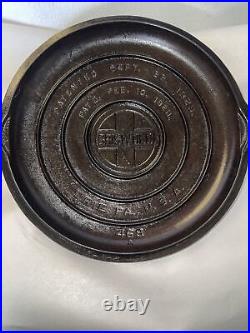 Griswold #8 Cast Iron P/n 468 Self Basting Skillet Cover With Large Block Logo