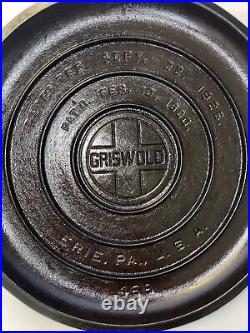 Griswold #8 Cast Iron P/n 468 Self Basting Skillet Cover With Large Block Logo