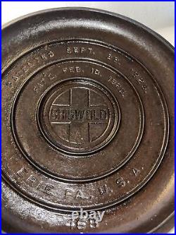 Griswold #8 Cast Iron P/n 468 Self Basting Skillet Cover With Large Block Logo