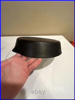 Griswold # 9 Cast Iron Skillet Large Block Logo, Sits Very Flat, Erie, 710F