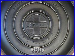 Griswold #9 Cast Iron Tite Top Dutch Oven Lid With Large Block Logo 2552 A