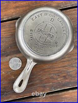 Griswold Cast Iron #0 Large Block Logo Skillet with Heat Ring with Nickel Finish