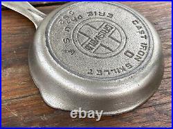 Griswold Cast Iron #0 Large Block Logo Skillet with Heat Ring with Nickel Finish