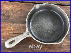 Griswold Cast Iron #0 Large Block Logo Skillet with Heat Ring with Nickel Finish