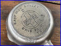 Griswold Cast Iron #0 Large Block Logo Skillet with Heat Ring with Nickel Finish