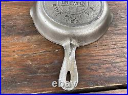 Griswold Cast Iron #0 Large Block Logo Skillet with Heat Ring with Nickel Finish