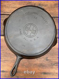 Griswold Cast Iron #14 Large Block Logo Skillet with Heat Ring