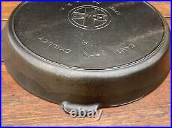 Griswold Cast Iron #14 Large Block Logo Skillet with Heat Ring