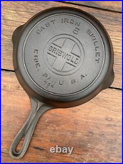 Griswold Cast Iron #5 Large Block Logo Skillet with Heat Ring