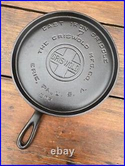 Griswold Cast Iron #7 Large Logo Handle Griddle