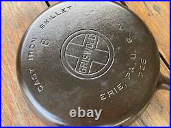 Griswold Cast Iron #8 Large Logo Skillet with Wooden Handle
