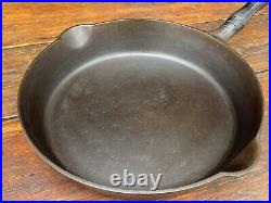 Griswold Cast Iron #9 Large Logo Skillet with Wooden Handle