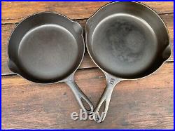 Griswold Cast Iron Matching Large Logo Skillet Set 3-9