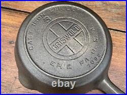 Griswold Cast Iron Skillet #3, Large Block Logo, with Heat Ring