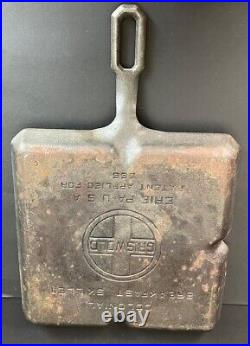 Griswold Large Logo #666 Colonial Breakfast Skillet Cast Iron Pan with Pamphlet