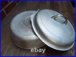 Griswold Large Logo #8, 10-1/2 Plated Cast Iron Deep Skillet 777 with Lid 1098