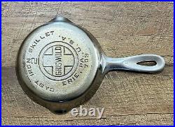 Griswold No. 2 Cast Iron Skillet ERIE PA 703 Large Logo Rare Nice Nickel Plated