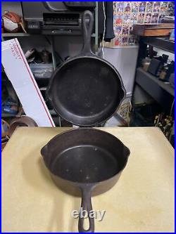 Griswold No. 80 Large Block Logo Cast Iron Double Skillet, No. 1102, 1103 Hinged