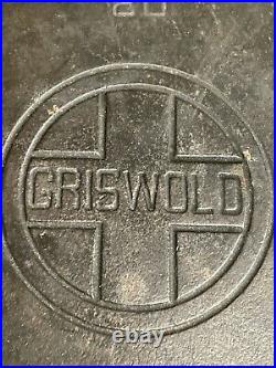 Griswold No. 80 Large Block Logo Cast Iron Double Skillet, No. 1102, 1103 Hinged