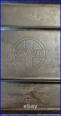 Griswold No. 9 Griddle Large Slant Logo Erie Patent # 746X Circa 1920