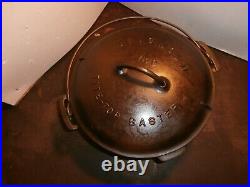 Griswold cast iron Dutch oven #9 slant large block 834 withlid NICE