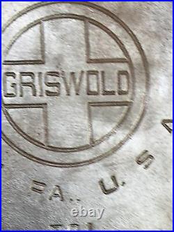 Griswold no 7 Cast iron Skillet Large Block Writing Smooth Bottom