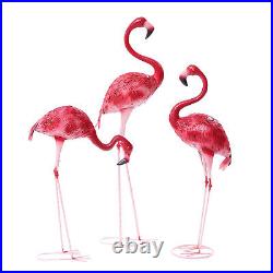 Home/Garden/Ad Large Cast Iron Flamingo Figurines/Statues Decor Set of 2/3