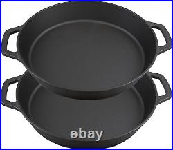 Home VSS Cast Iron, Pre-Seasoned Skillet 17 with Dual Handles