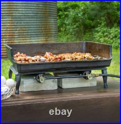 Iron Cast Large Griddle Flat Top For BBQ Cooking Grill Steak Camping Grilling