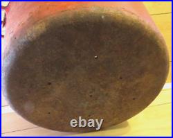LARGE 17 1/2 Early Griswold ERIE CAST IRON POT CAULDRON holes use as PLANTER
