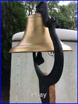 LARGE farm/school cast iron bell