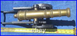 Large 19 Vintage Brass and Cast Iron Cannon