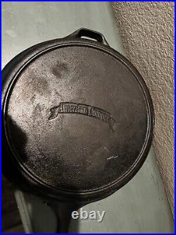 Large American Camper Cast Iron Skillet 16 Inches Wide