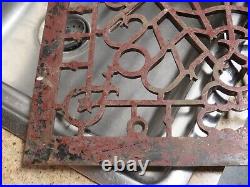 Large Antique Cast Iron Victorian Era Cold Air Return/Floor Grate Register Vent
