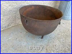 Large Antique Cast Iron Wash Pot Cauldron