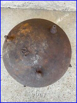 Large Antique Cast Iron Wash Pot Cauldron