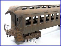 Large Antique Wilkens Cast Iron Toy Train Passenger Car