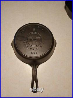 Large Block Logo Heat Ring Griswold #6 Cast Iron Skillet Erie 699 VERY NICE