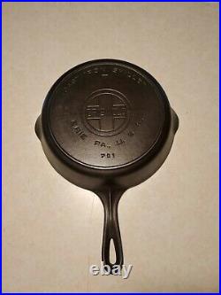 Large Block Logo Heat Ring Griswold #7 Cast Iron Skillet Erie 701 VERY NICE