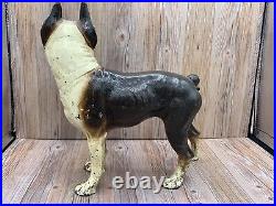 Large Cast Iron Boston Terrier Statue Doorstop Hubley Style Dog 10