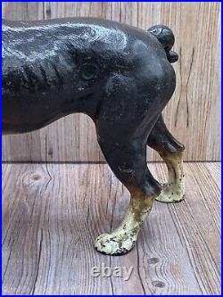 Large Cast Iron Boston Terrier Statue Doorstop Hubley Style Dog 10