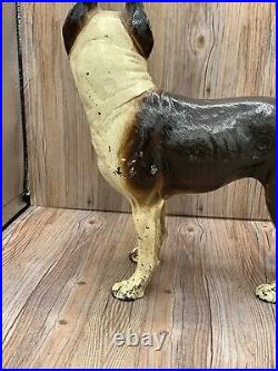 Large Cast Iron Boston Terrier Statue Doorstop Hubley Style Dog 10