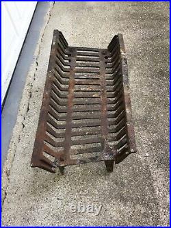 Large Cast Iron Fire Grate Fireplace Place Log Wood Holder 29x 14