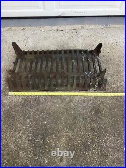 Large Cast Iron Fire Grate Fireplace Place Log Wood Holder 29x 14