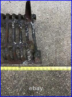 Large Cast Iron Fire Grate Fireplace Place Log Wood Holder 29x 14