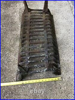 Large Cast Iron Fire Grate Fireplace Place Log Wood Holder 29x 14